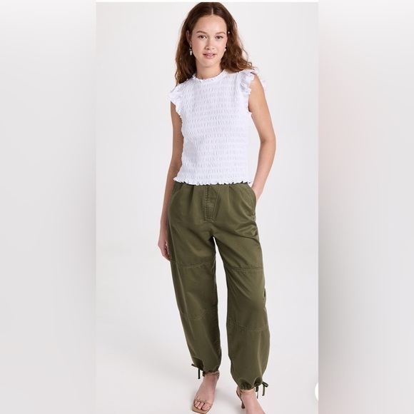 LAUNDRY by Shelli Segal Los Angeles Ruffled Flutter Sleeve Top SZ SM (Stretchy) - Picture 1 of 10